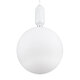 MAVERICK 00941 Μοντέρνο Κρεμαστό Φωτιστικό Οροφής Μονόφωτο Λευκό Μεταλλικό Γυάλινο Μπάλα Φ30 x Υ48cm - 4