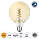 99138 Λάμπα LED Soft S Spiral Filament E27 G125 Γλόμπος 4W 280lm 360° AC 220-240V IP20 Φ12.5 x Υ18cm Ultra Θερμό Λευκό 2200K με Μελί Γυαλί - Dimmable - 3 Years Warranty - 1