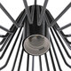 TERE 01165 Vintage Κρεμαστό Φωτιστικό Οροφής με Ντουί 1 x E27 AC 220-240V IP20 - Μαύρο - Μ30 x Π30 x Υ25cm - 6