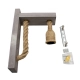 KENSI 00879 Boho Φωτιστικό Τοίχου - Απλίκα με Ντουί 1 x E27 AC 220-240V IP20 - Καφέ & Μπεζ - Μ7 x Π20 x Υ30cm - 6