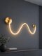 kelvo® LASSO KLV-101-0506 Φωτιστικό Τοίχου / Απλίκα LED 32W 3200lm 360° AC 220-240V IP20 Ρυθμιζόμενο Λευκό CCT με Διακόπτη στο Driver 2700K/4500K/6000K Triac Dimmable - Lumileds SMD Chip & ENEC/TÜV Driver - Σατινέ Χρυσό Βούρτσας - Μ120 x Π8 x Υ35cm - 5 Χρόνια Εγγύηση