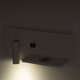 PALADIN 61354 Μοντέρνο Φωτιστικό Τοίχου - Απλίκα Ξενοδοχείου Bed Side LED 6W 720lm 36° AC 220-240V - Reading Light & Κρυφός Φωτισμός - Φορτιστές USB 3A & Wireless 20W - Μ30 x Π11 x Υ12cm - Φυσικό Λευκό 4500K - Λευκό - Δεξί - 13