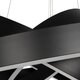 kelvo® VENOM KLV-101-0199 Κρεμαστό Φωτιστικό Οροφής LED 120W 12000lm 120° AC 220-240V IP20 Ρυθμιζόμενο Λευκό CCT με Χειριστήριο από 2700K έως 6000K Dimmable - Lumileds SMD Chip - Μαύρο Ματ - Μ80 x Π80 x Υ80cm - 3 Χρόνια Εγγύηση - 7