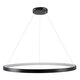 kelvo® NEMESIS KLV-101-0214 Κρεμαστό Φωτιστικό Οροφής LED 75W 7500lm 180° AC 220-240V IP20 Ρυθμιζόμενο Λευκό CCT με Χειριστήριο από 2700K έως 6000K Dimmable - Lumileds SMD Chip - Μαύρο Ματ - Μ100 x Π100 x Υ4cm - 3 Χρόνια Εγγύηση - 5