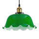 NOSTALGIA 00767 Vintage Κρεμαστό Φωτιστικό Οροφής Μονόφωτο Πράσινο Γυάλινο Καμπάνα με Χρυσό Ντουί Φ26 x Υ20cm