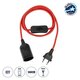 WHIP 77666 Μοντέρνο DIY Φωτιστικό με Υφασμάτινο Καλώδιο, Ντουί 1 x E27, Διακόπτη On/Off & Πρίζα AC 220-240V IP20 - Κόκκινο & Μαύρο - Μ140 x Π4 x Υ4cm WHIP 77666 Μοντέρνο DIY Φωτιστικό με Υφασμάτινο Καλώδιο, Ντουί 1 x E27, Διακόπτη On/Off & Πρίζα AC 220-240V IP20 - Κόκκινο & Μαύρο - Μ140 x Π4 x Υ4cm