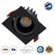 LEO-SQ 60292 Χωνευτό LED Spot Downlight TrimLess Μ8.5xΠ8.5cm 10W 1300lm 38° AC 220-240V IP20 Μ8.5 x Π8.5 x Υ6.6cm - Τετράγωνο - Κινούμενο - Μαύρο & Anti-Glare HoneyComb - Φυσικό Λευκό 4500K - Bridgelux COB - 5 Years Warranty - 1