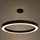 kelvo® RA KLV-101-0369 Κρεμαστό Φωτιστικό Οροφής LED 100W 10000lm 120° AC 220-240V IP20 Ρυθμιζόμενο Λευκό CCT με Χειριστήριο από 2700K έως 6000K Dimmable - Lumileds SMD Chip - Μαύρο Ματ - Μ120 x Π120 x Υ8cm - 3 Χρόνια Εγγύηση - 2