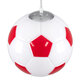 FOOTBALL 00646 Μοντέρνο Κρεμαστό Παιδικό Φωτιστικό Οροφής Μονόφωτο Κόκκινο Λευκό Γυάλινο Φ25 x Υ25cm - 6