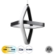 ROSE 61064 Μοντέρνο Κρεμαστό Φωτιστικό Οροφής LED 22W 2200lm 300° AC 220-240V IP20 Ρυθμιζόμενο Λευκό CCT με On/Off 2700K/4500K/6000K - Lumileds SMD Chip - Μαύρο Ματ - Μ24 x Π22 x Υ24cm - 3 Χρόνια Εγγύηση