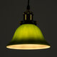NOSTALGIA 00768 Vintage Κρεμαστό Φωτιστικό Οροφής Μονόφωτο Πράσινο Γυάλινο Καμπάνα με Χρυσό Ντουί Φ18 x Υ18cm - 2