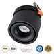 OMEGA-R 60296 Χωνευτό LED Spot Downlight TrimLess Φ10cm 12W 1560lm 36° AC 220-240V IP20 Φ10 x Υ8.2cm - Στρόγγυλο - Μαύρο - Φυσικό Λευκό 4500K - Bridgelux COB - 5 Years Warranty - 2
