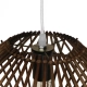 SASSO 01602 Boho Κρεμαστό Φωτιστικό Οροφής με Ντουί 1 x E27 AC 220-240V IP20 - Καφέ - Μ50 x Π50 x Y23cm - 6