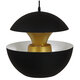 Μοντέρνο Κρεμαστό Φωτιστικό Οροφής Μονόφωτο Μαύρο Μεταλλικό Φ35  SEVILLE BLACK 01269 - 3