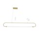 kelvo® GLOW KLV-101-0177 Κρεμαστό Φωτιστικό Οροφής LED 15W 1500lm 360° AC 220-240V IP20 Ρυθμιζόμενο Λευκό CCT με Χειριστήριο από 2700K έως 6000K Dimmable - Lumileds SMD Chip - Χρυσό Πλατίνα - Μ120 x Π3 x Υ17cm - 3 Χρόνια Εγγύηση - 11