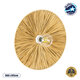 COLOMBO 02283 Boho Φωτιστικό Τοίχου - Απλίκα Μονόφωτο 1 x E27 AC 220-240V IP20 - Φ40 x Υ4.5cm - Μπεζ Καφέ Φυσική Ράφια Άχυρο Πλέγμα - 5 Χρόνια Εγγύηση