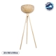 POPPY 01983 Boho Επιδαπέδιο Φωτιστικό Μονόφωτο 1 x E27 IP20 Μπεζ Ξύλο - Μ58 x Π58 x Υ143cm - 2