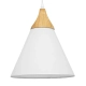SHADE TEXTILE 01577 Μοντέρνο Κρεμαστό Φωτιστικό Οροφής με Ντουί 1 x E27 AC 220-240V IP20 - Λευκό & Μπεζ - Μ25 x Π25 x Υ30cm