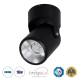 DETRONIC 60503 Επιφανειακό Κινούμενο Spot Downlight LED 10W 1350lm 24° AC 220-240V IP20 Φ9cm x Υ16cm - Στρόγγυλο - Μαύρο - Ψυχρό Λευκό 6000K - Bridgelux COB - TÜV Certified Driver - 1