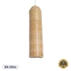 WAIKIKI 02349 Boho Κρεμαστό Φωτιστικό Οροφής Μονόφωτο 1 x E27 AC220-240V IP20 - Φ20 x Υ80cm - Μπεζ Ξύλινο Μπαμπού Καμπάνα - 5 Χρόνια Εγγύηση - 1