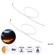 81726 Σετ 2 ΕΛΑΣΤΙΚΑ - FLEXIBLE DRL + FLASH TURN LIGHT LED CREE COB 85cm 16W 2400lm 360° DC 12V Αδιάβροχα IP65 Πορτοκαλί - Ψυχρό Λευκό 6000K - 2 Χρόνια Εγγύηση