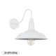 RAY 01066 Vintage Φωτιστικό Τοίχου - Απλίκα με Ντουί 1 x E27 AC 220-240V IP20 - Λευκό - Μ26 x Π37 x Υ32cm