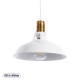 ANER 01072 Vintage Κρεμαστό Φωτιστικό Οροφής με Ντουί 1 x E27 AC 220-240V IP20 - Λευκό & Χρυσό - Μ27.5 x Π27.5 x Υ19cm - 1