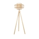 POPPY 01989 Boho Επιδαπέδιο Φωτιστικό Μονόφωτο 1 x E27 IP20 Μπεζ Ξύλο - Μ58 x Π58 x Υ149cm