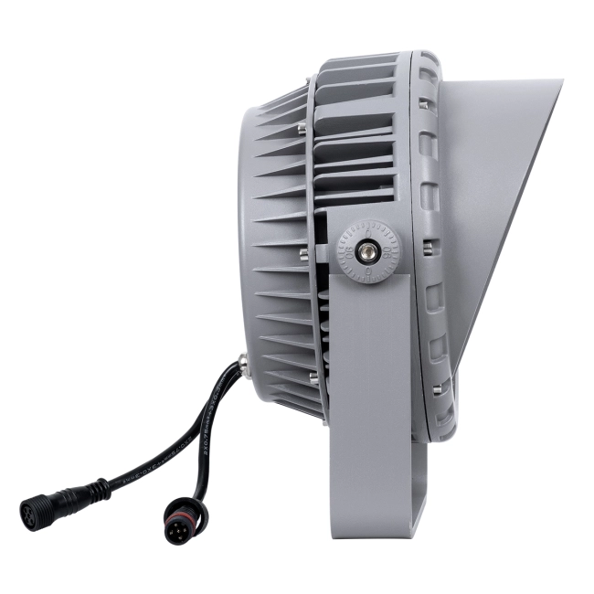 FLOODMENA 90647 Προβολέας Σποτ Wall Washer με Αντιθαμβωτική Γρίλια LED 24W 1920lm 30° DC 24V Αδιάβροχο IP65 Πολύχρωμο RGBW Dimmable DMX512 - Bridgelux SMD Chip - Γκρι Ανθρακί - Μ23 x Π23 x Υ18cm - 3 Χρόνια Εγγύηση