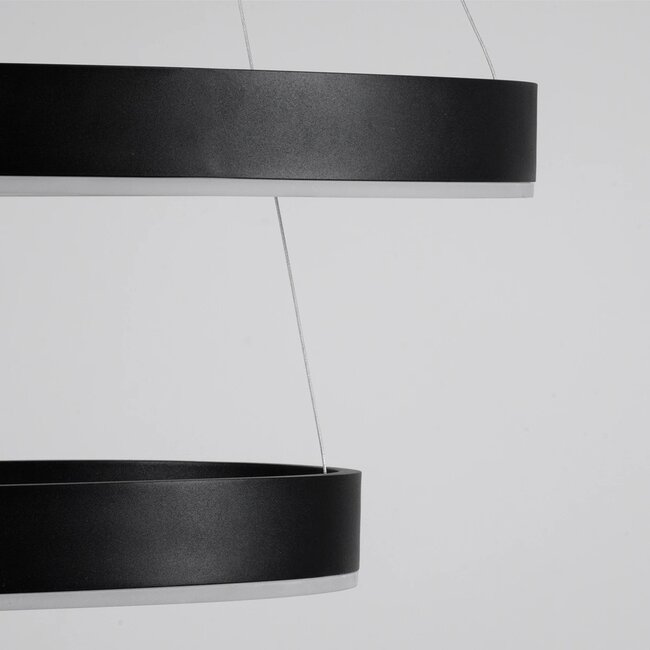 kelvo® VENOM KLV-101-0196-V2 Κρεμαστό Φωτιστικό Οροφής LED 75W 7500lm 120° AC 220-240V IP20 Ρυθμιζόμενο Λευκό CCT με Χειριστήριο από 2700K έως 6000K Dimmable - Lumileds SMD Chip - Μαύρο Ματ - Μ60 x Π60 x Υ40cm - 3 Χρόνια Εγγύηση - 8