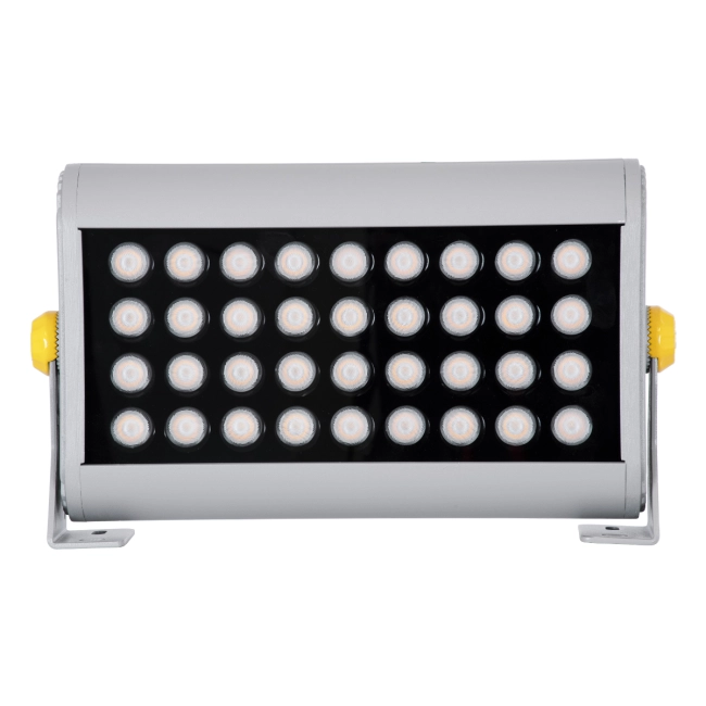 FLOODHENA 90445 Προβολέας Σποτ Wall Washer LED 36W 3060lm 30° AC 220-240V Αδιάβροχο IP67 Ultra Θερμό Λευκό 2200K - Bridgelux SMD Chip - Γκρι Ανθρακί - Μ30 x Π6 x Υ17cm - 3 Χρόνια Εγγύηση