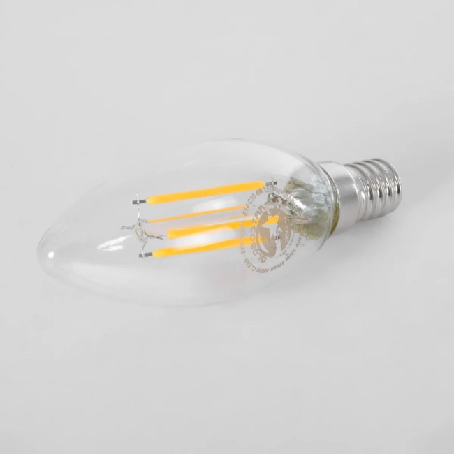 CANDLE 99001 Λάμπα Κεράκι E14 C35 LED 4W 400lm 360° AC 220-240V IP20 Θερμό Λευκό 2700K Dimmable - Long Filament Chip - Διάφανο - Μ3.5 x Π3.5 x Υ10.5cm - 3 Χρόνια Εγγύηση CANDLE 99001 Λάμπα Κεράκι E14 C35 LED 4W 400lm 360° AC 220-240V IP20 Θερμό Λευκό 2700K Dimmable - Long Filament Chip - Διάφανο - Μ3.5 x Π3.5 x Υ10.5cm - 3 Χρόνια Εγγύηση
