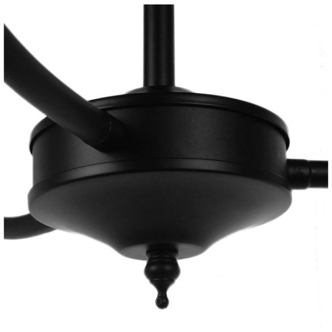 Vintage Industrial Κρεμαστό Φωτιστικό Οροφής Τρίφωτο Μαύρο Μεταλλικό Πολυέλαιος με Καπέλο Φ56  LIMI 01091 - 10