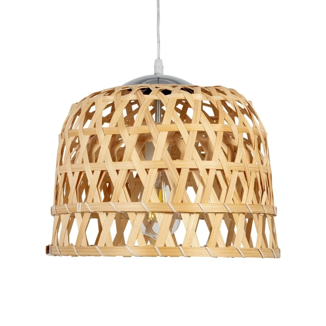 MANGEA 01634 Boho Κρεμαστό Φωτιστικό Οροφής με Ντουί 1 x E27 AC 220-240V IP20 - Μπεζ - Μ32 x Π32 x Υ30cm - 4