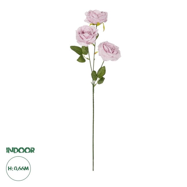 Artificial Garden PURPLE ROSE BRANCH 21194 Τεχνητό Διακοσμητικό Κλαδί Τριαντάφυλλα Μωβ Y66cm