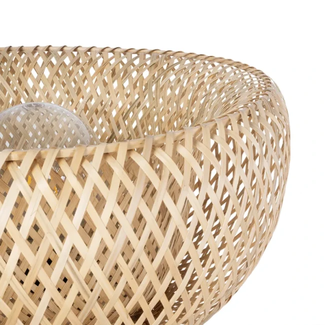 POPPY 01983 Boho Επιδαπέδιο Φωτιστικό Μονόφωτο 1 x E27 IP20 Μπεζ Ξύλο - Μ58 x Π58 x Υ143cm - 6