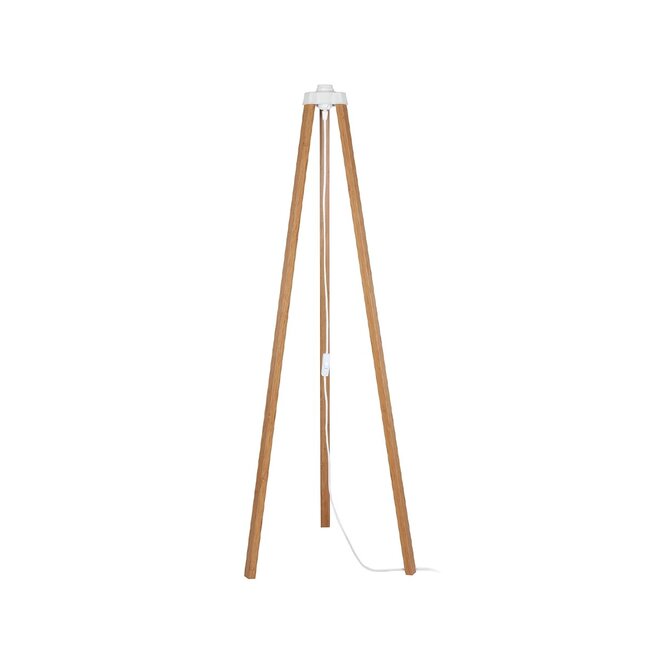 TRIPOD 203-0260 Μοντέρνο Επιδαπέδιο Φωτιστικό Μονόφωτο 1 x E27 IP20 Μπέζ Ξύλο - Μ38 x Π38 x Υ120cm