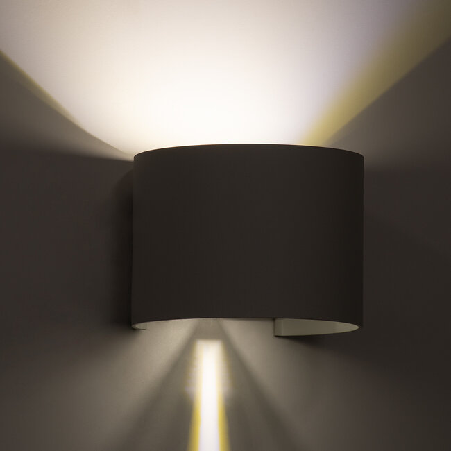 AXIS-R 60638 Φωτιστικό Τοίχου - Απλίκα Αρχιτεκτονικού Φωτισμού Εσωτερικού/Εξωτερικού Χώρου Up & Down LED 10W 1200lm 10 έως 60° AC 220-240V Αδιάβροχο IP65 Μ10 x Π10 x Υ10cm - Φυσικό Λευκό 4500K - Λευκό - Bridgelux Chip - 3 Years Warranty - 10