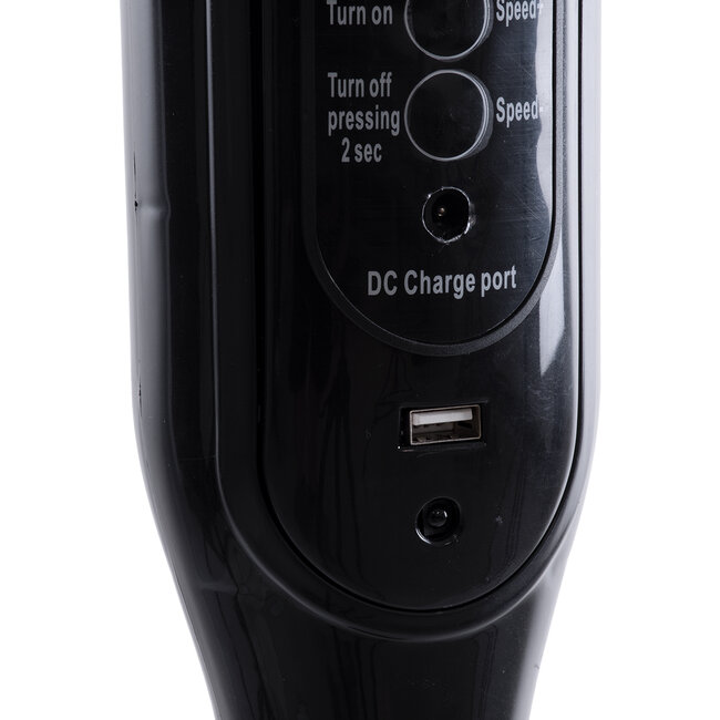 SOLARE-FAN 85358 Solar Fan Αυτόνομος Ηλιακός Επιδαπέδιος Ανεμιστήρας 25W 2 Λειτουργιών Ρεύματος με AC 220-240V ή με Φωτοβολταϊκό Panel 9V 15W & Επαναφορτιζόμενη Μπαταρία Li-ion 7.4V 6000mAh - 12 Ταχύτητες - Ασύρματο Χειριστήριο - Ενσωματωμένο USB 2.0 Charger Συσκευών - IP20 - Μ44 x Π37.5  - 13