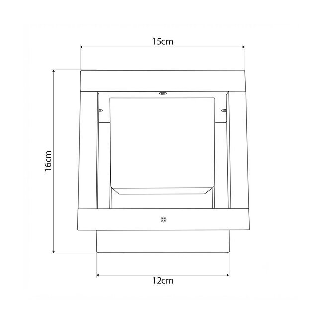 PRISM GLB-103-0017 Φωτιστικό Κολωνάκι Κήπου LED 10W 900lm 90° AC 220-240V Αδιάβροχο IP65 Θερμό Λευκό 2700K - Sanan SMD Chip - Μαύρο Ματ - Μ15 x Π15 x Υ16cm - 3 Χρόνια Εγγύηση - 5