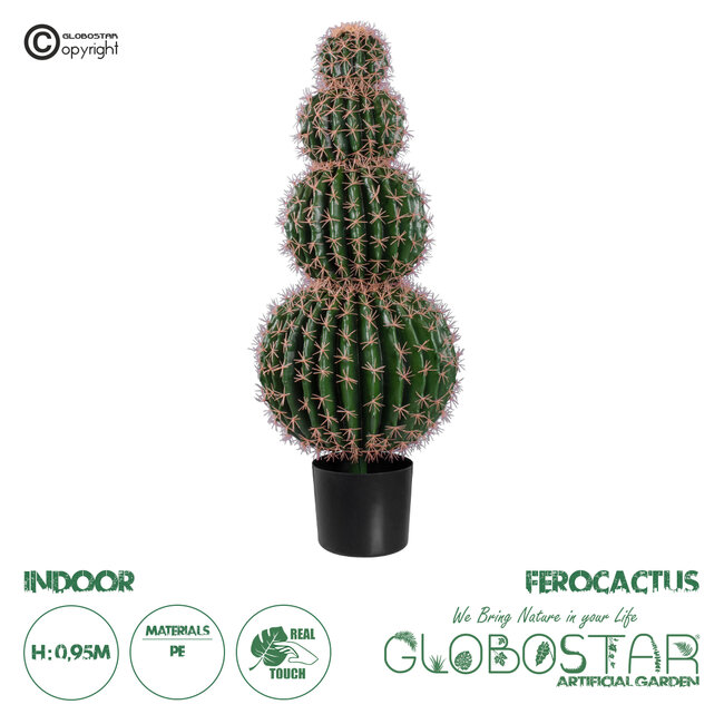 Artificial Garden FEROCACTUS 20138 Τεχνητό Διακοσμητικό Φυτό Φερόκακτος Υ95cm