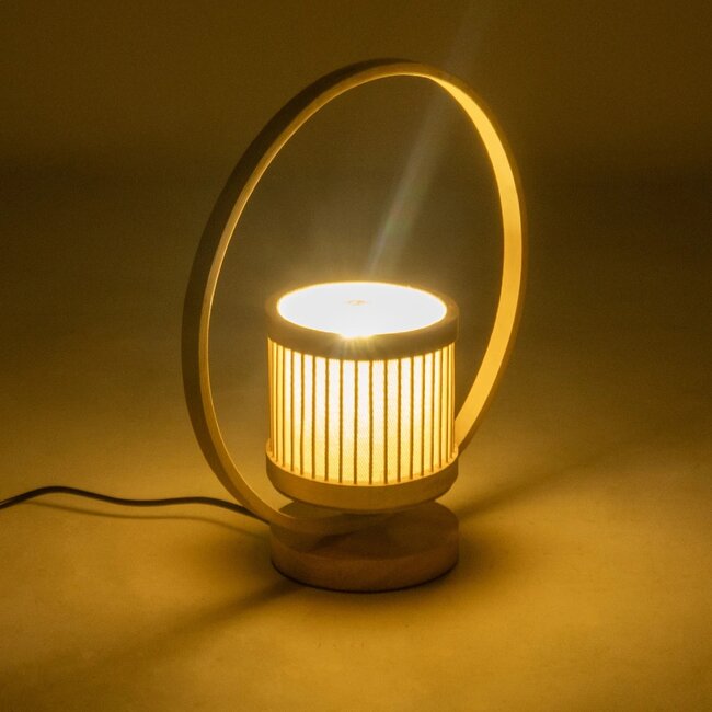 TULUMKO 02008 Boho Επιτραπέζιο Φωτιστικό Πορτατίφ με Ντουί 1 x E27 AC 220-240V IP20 - Μπεζ - Μ30 x Π12 x Υ32cm - 2