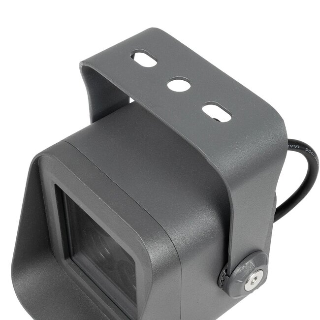FLOODVIRA GLB-103-0032 Προβολέας Σποτ Wall Washer LED 8W 720lm 24° AC 220-240V Αδιάβροχο IP65 Θερμό Λευκό 2700K - Sanan SMD Chip - Γκρι Ανθρακί Ματ - Μ11 x Π9 x Υ15cm - 3 Χρόνια Εγγύηση - 10