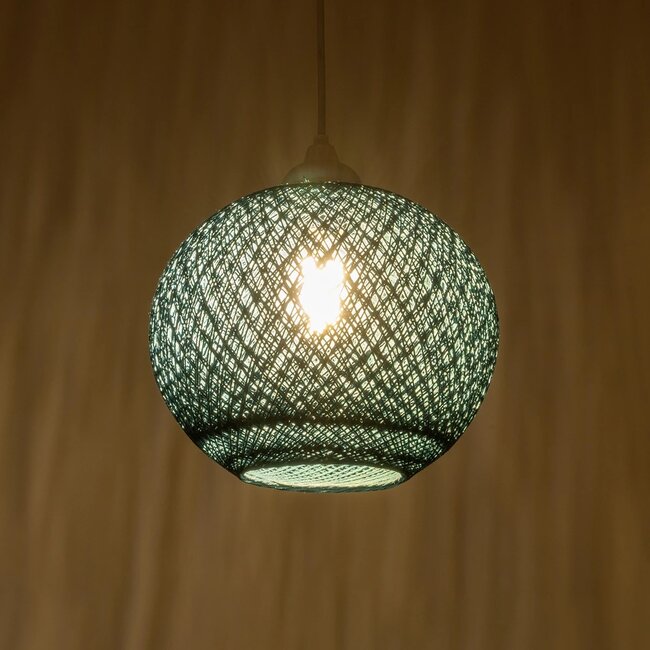 SOLEI 205-0012 Boho Κρεμαστό Φωτιστικό Οροφής με Ντουί 1 x E27 AC 220-240V IP20 - Τιρκουάζ - M20 x Π20 x Υ25cm - 3 SOLEI 205-0012 Boho Κρεμαστό Φωτιστικό Οροφής με Ντουί 1 x E27 AC 220-240V IP20 - Τιρκουάζ - M20 x Π20 x Υ25cm - 3