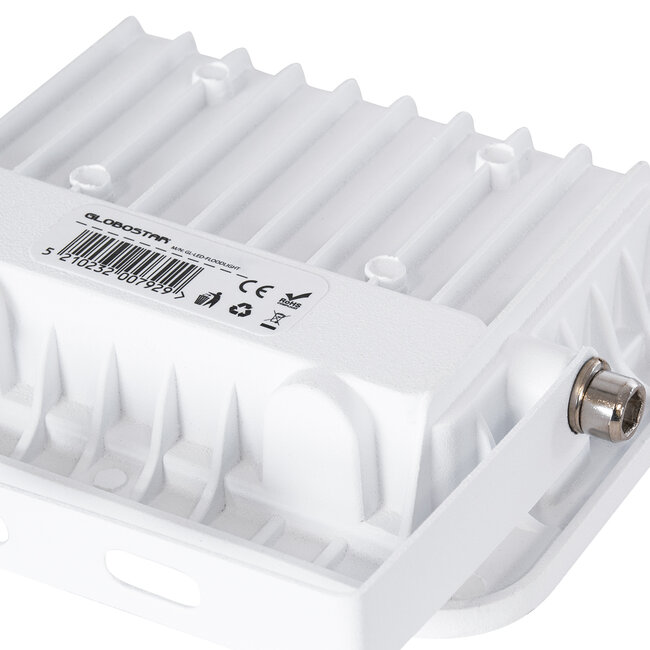 ATLAS 61407 Επαγγελματικός Προβολέας LED 20W 2500lm 120° AC 220-240V - Αδιάβροχος IP67 - Μ12 x Π2.5 x Υ9.5cm - Λευκό - Ψυχρό Λευκό 6000K - LUMILEDS Chips - TÜV Rheinland Certified - 7