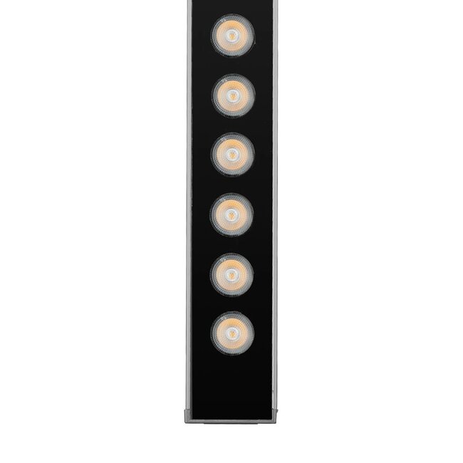 WASHERLUMA GLB-103-0033 Μπάρα Φωτισμού Wall Washer LED 36W 3240lm 30° AC 220-240V Αδιάβροχο IP65 Θερμό Λευκό 2700K - Sanan SMD Chip - Γκρι Ανθρακί Ματ - Μ100 x Π4 x Υ6.5cm - 3 Χρόνια Εγγύηση - 4