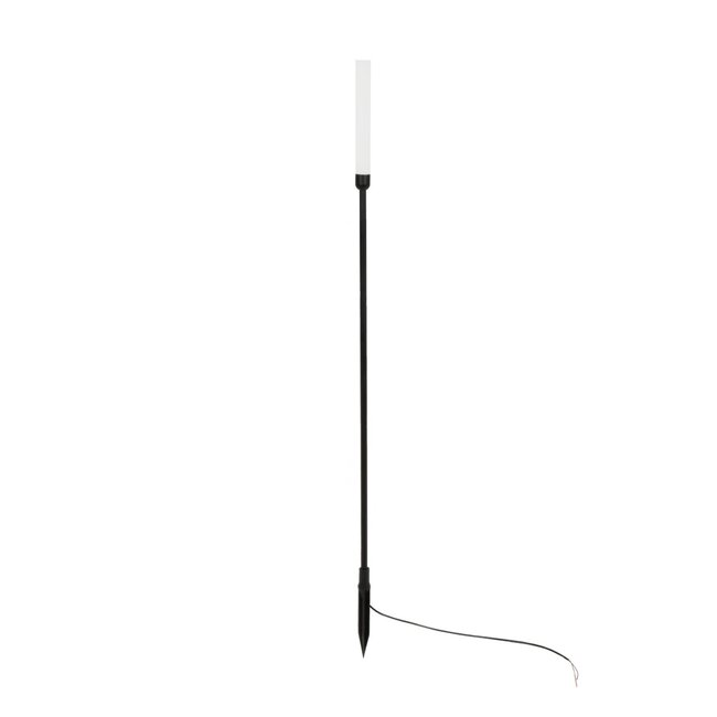 REED GLB-103-0007 Φωτιστικό Κολωνάκι Κήπου με Καρφωτή Βάση LED 2W 180lm 360° DC 24V Αδιάβροχο IP65 Θερμό Λευκό 2700K - Sanan SMD Chip - Μαύρο Ματ - Μ2 x Π2 x Υ80cm - 3 Χρόνια Εγγύηση - 3