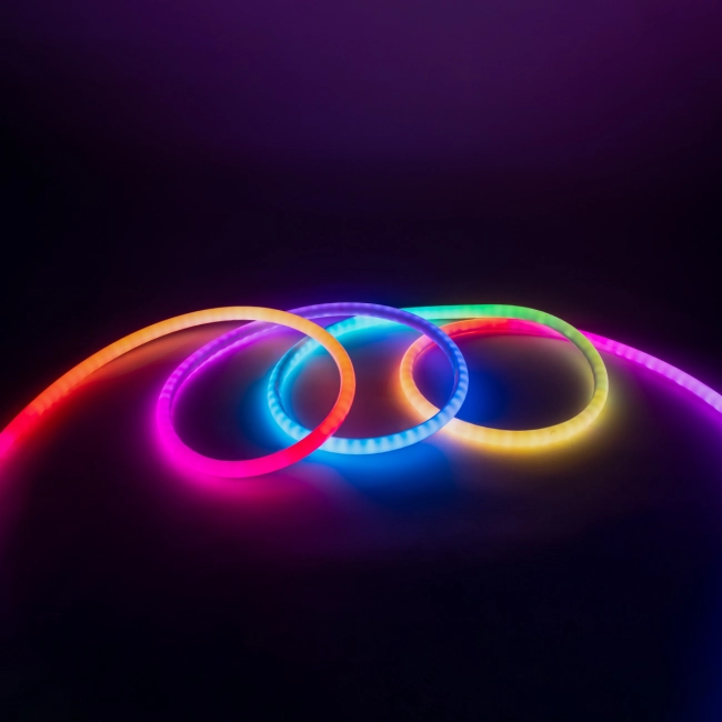 NEONIO 90756 Digital Pixel Addressable Neon Strip - Ψηφιακή Ταινία Neon Flex LED SMD 5050 14.4W/m 60LED/m 20PIXEL/m SPI/TTL Protocol IC SM16703P/WS2811/WS2812 864lm/m 360° DC 12V Αδιάβροχη IP67 Πολύχρωμη RGB - Λευκό Σώμα - Μ1000 x Π2 x Υ2cm - Συσκευασία 10 Μέτρων - 2 Χρόνια Εγγύηση - 2