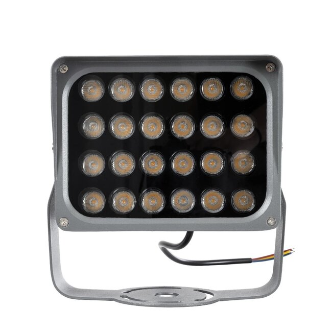 FLOOD-XENA 90128 Προβολέας Σποτ Wall Washer LED 24W 2640lm 10° AC 220-240V Αδιάβροχο IP65 Θερμό Λευκό 2700K - Γκρι Ανθρακί - Μ18 x Π13.5 x Υ18cm - 3 Χρόνια Εγγύηση - 4