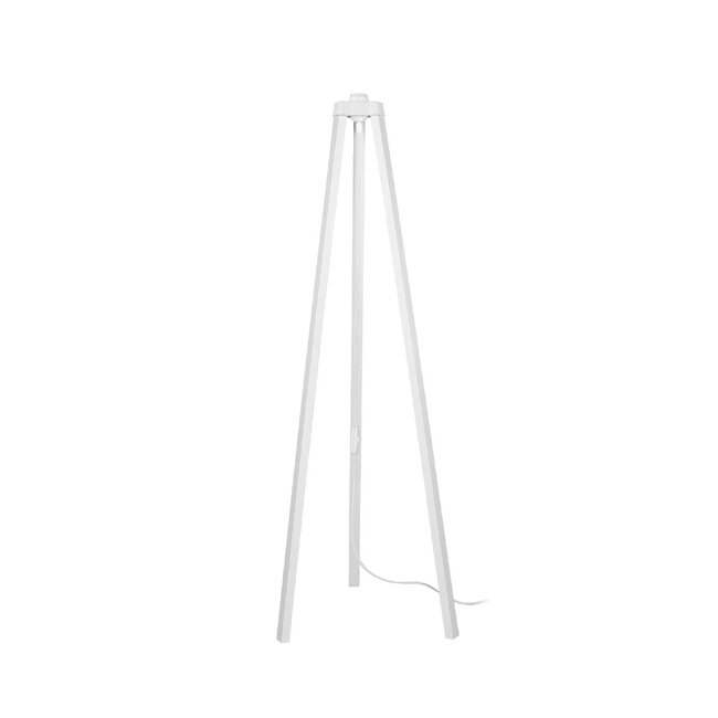 TRIPOD 203-0259 Μοντέρνο Επιδαπέδιο Φωτιστικό Μονόφωτο 1 x E27 IP20 Λευκό Ξύλο - Μ38 x Π38 x Υ120cm